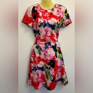 MILLY x Design Nation Floral Skater Dress size 4
